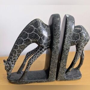 VINTAGE AFRICAN STONE BOOKENDS